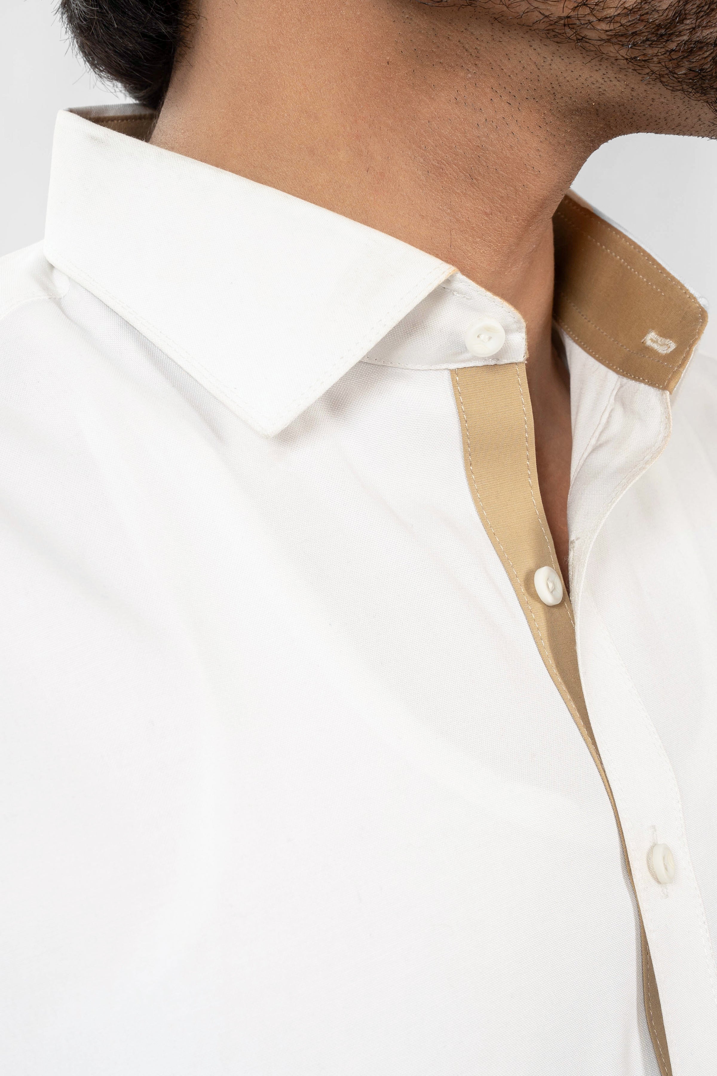 WHITE BLENDED SHALWAR KAMEEZ