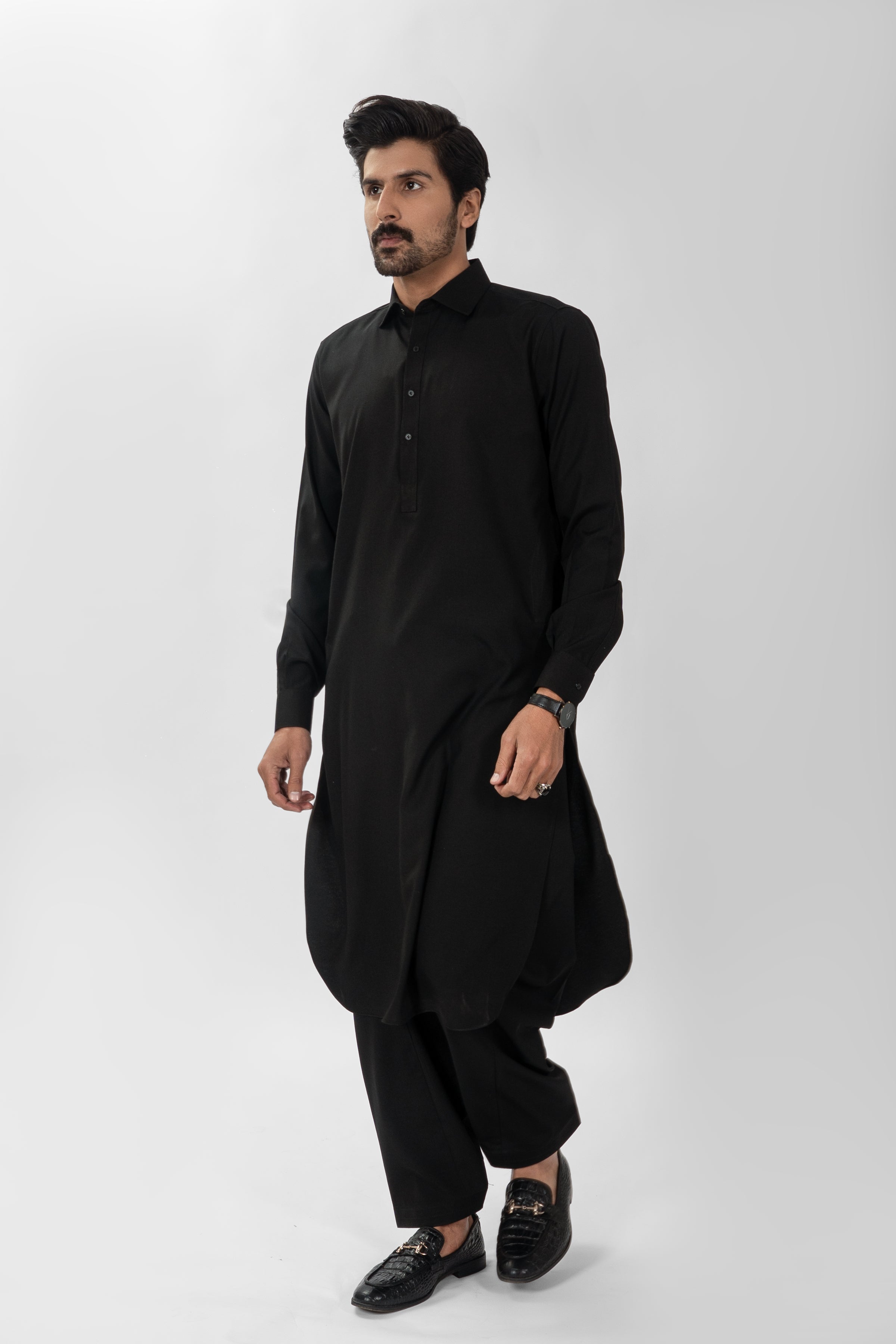 BLACK BLENDED SHALWAR KAMEEZ