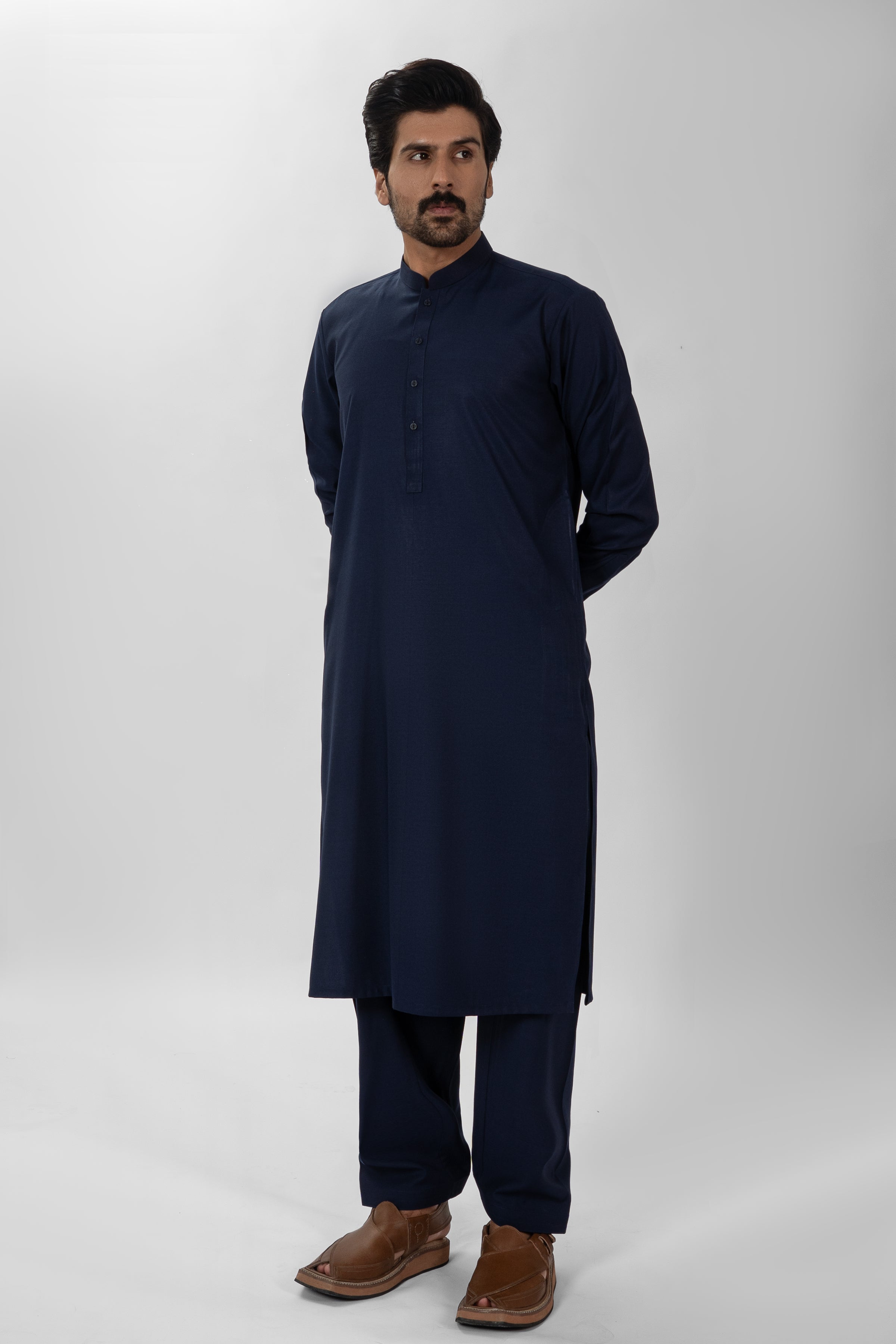 NAVY BLENDED SHALWAR KAMEEZ