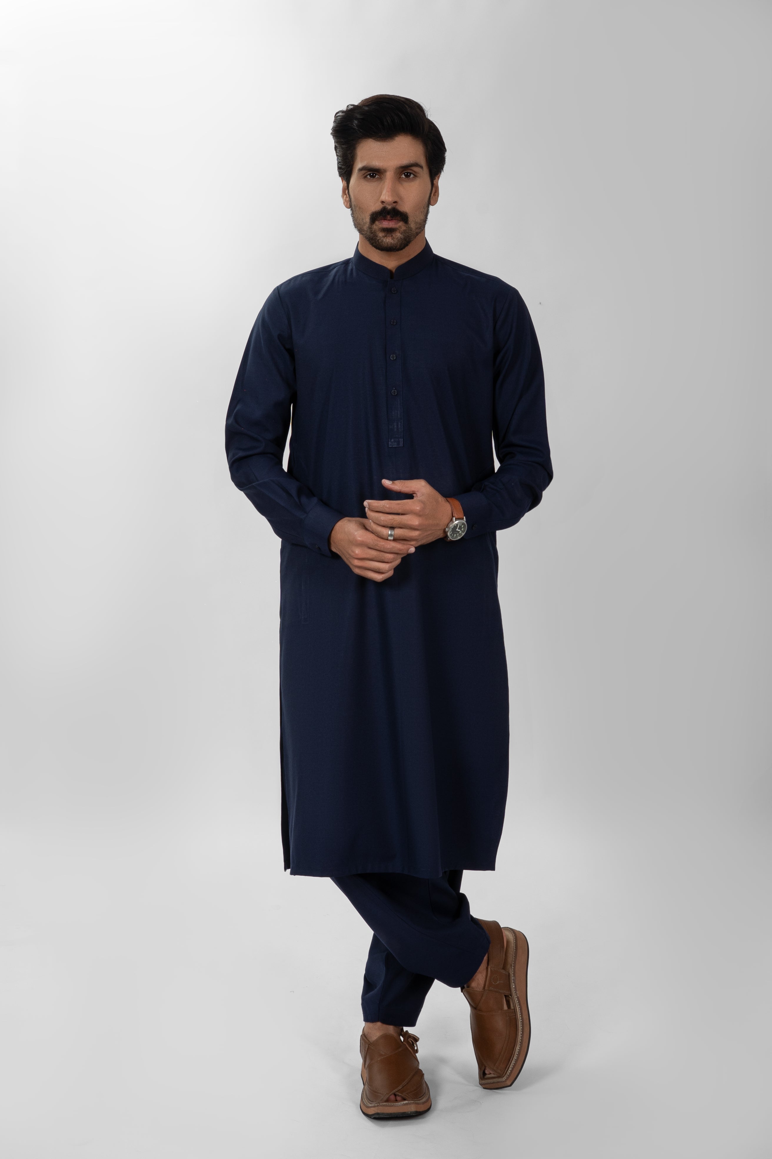 NAVY BLENDED SHALWAR KAMEEZ