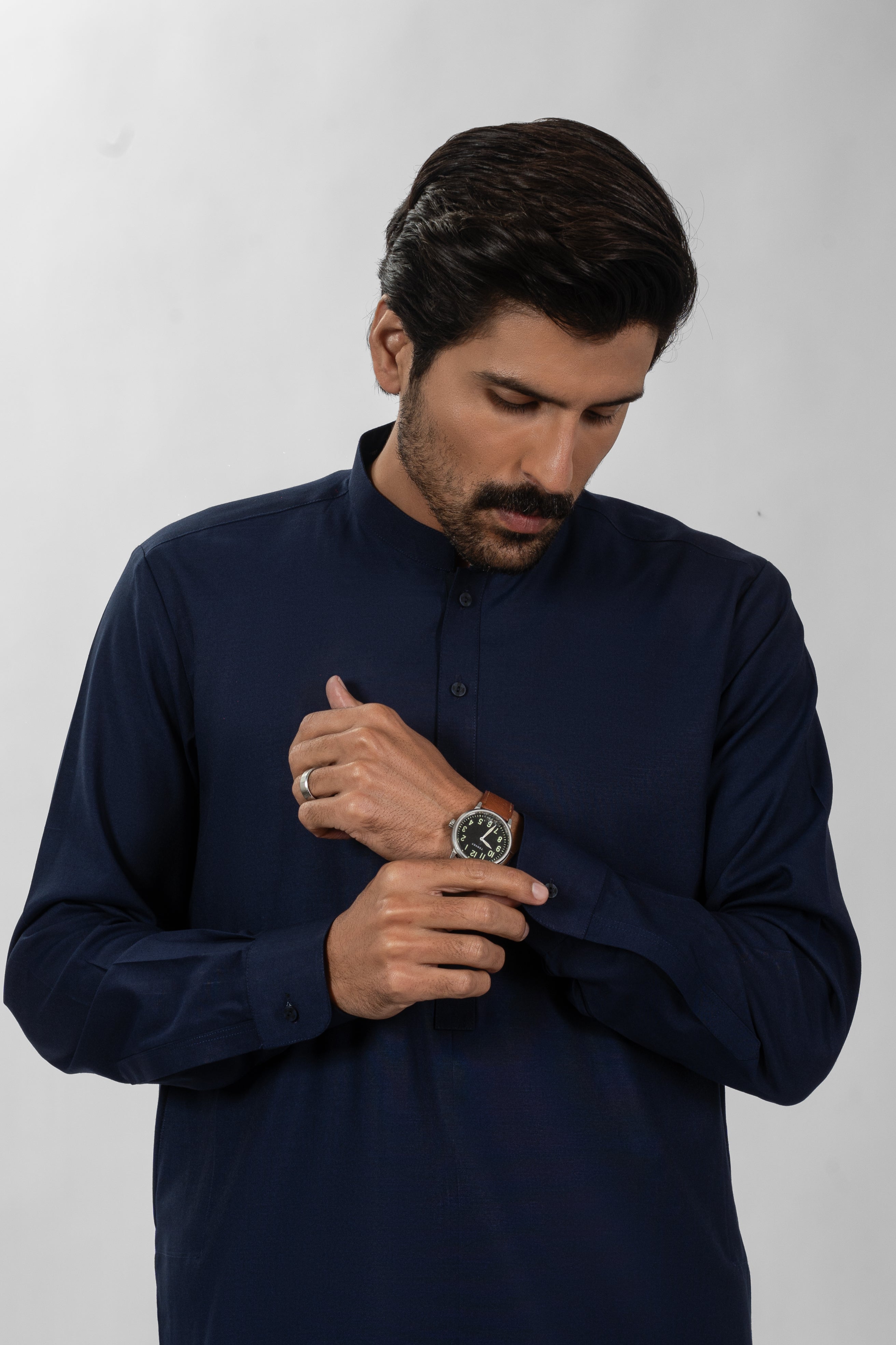 NAVY BLENDED SHALWAR KAMEEZ