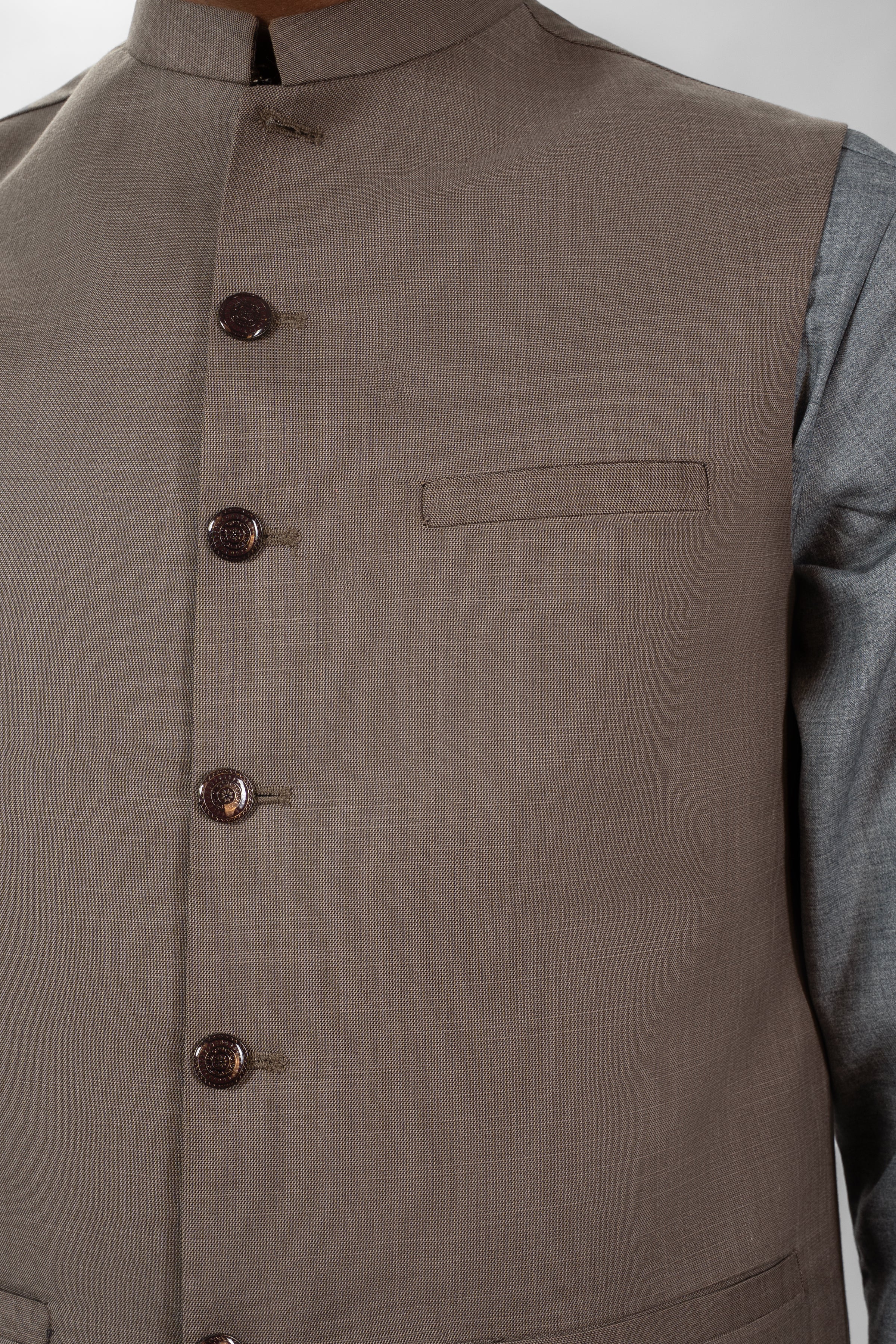 BEIGE SUITING WAISTCOAT