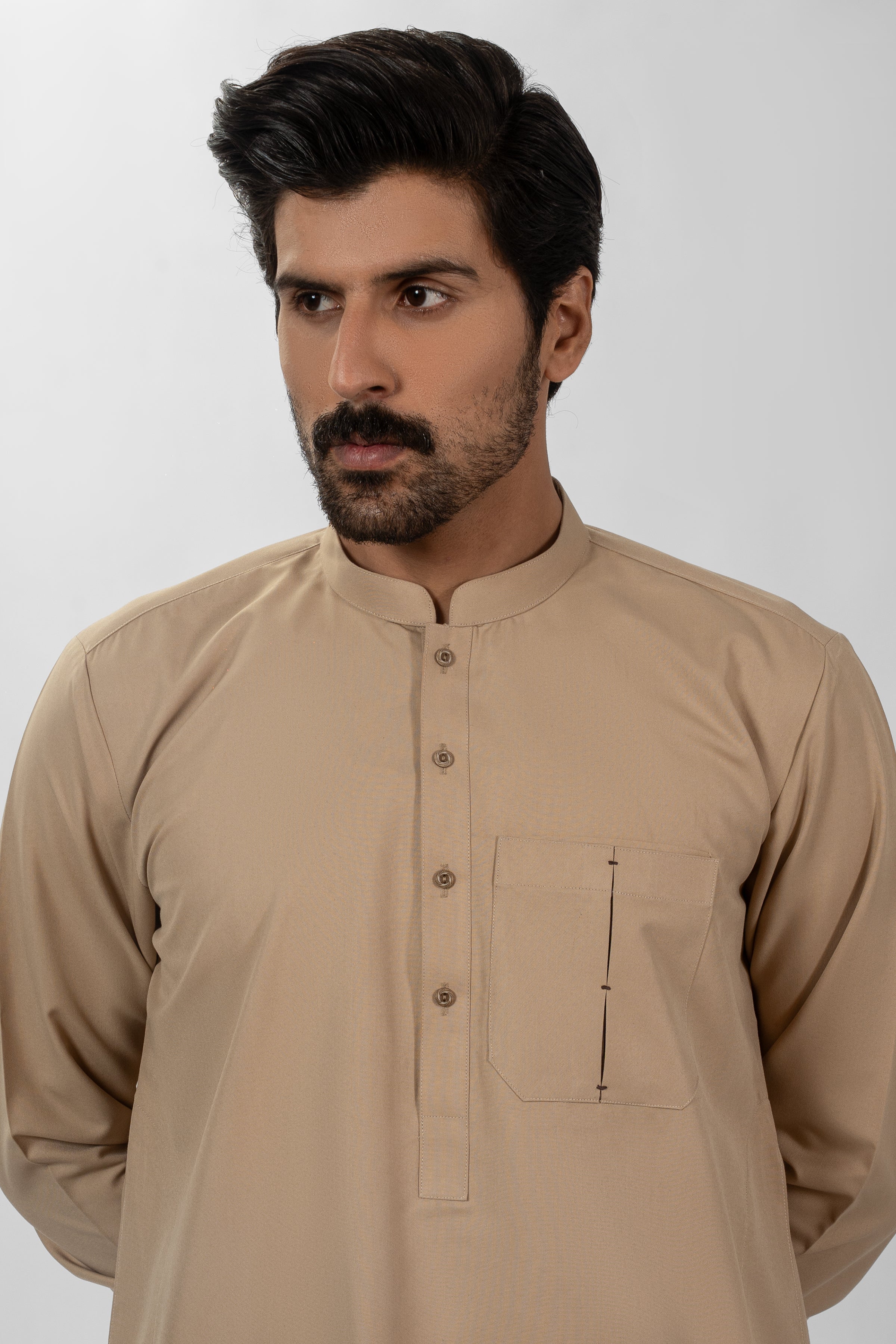 BEIGE BLENDED SHALWAR KAMEEZ