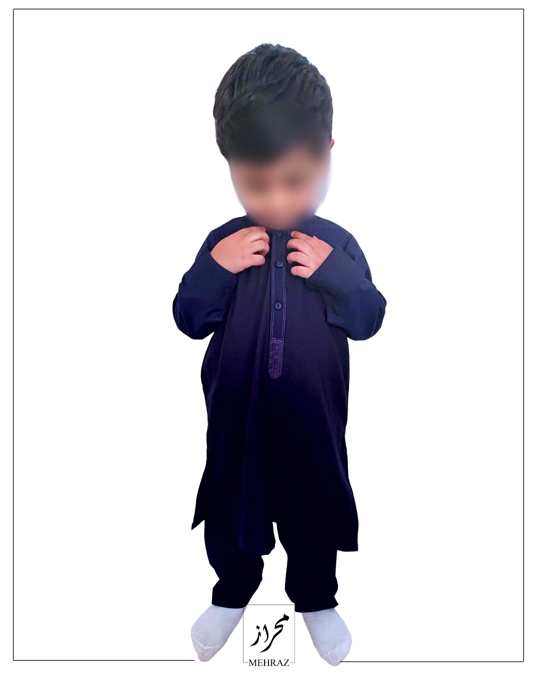 BOYS BLENDED NAVY SHALWAR KAMEEZ