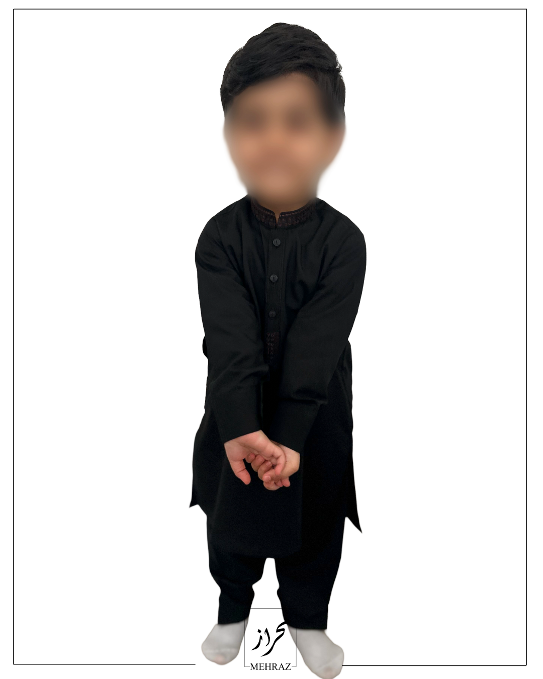 BOYS BLENDED BLACK SHALWAR KAMEEZ