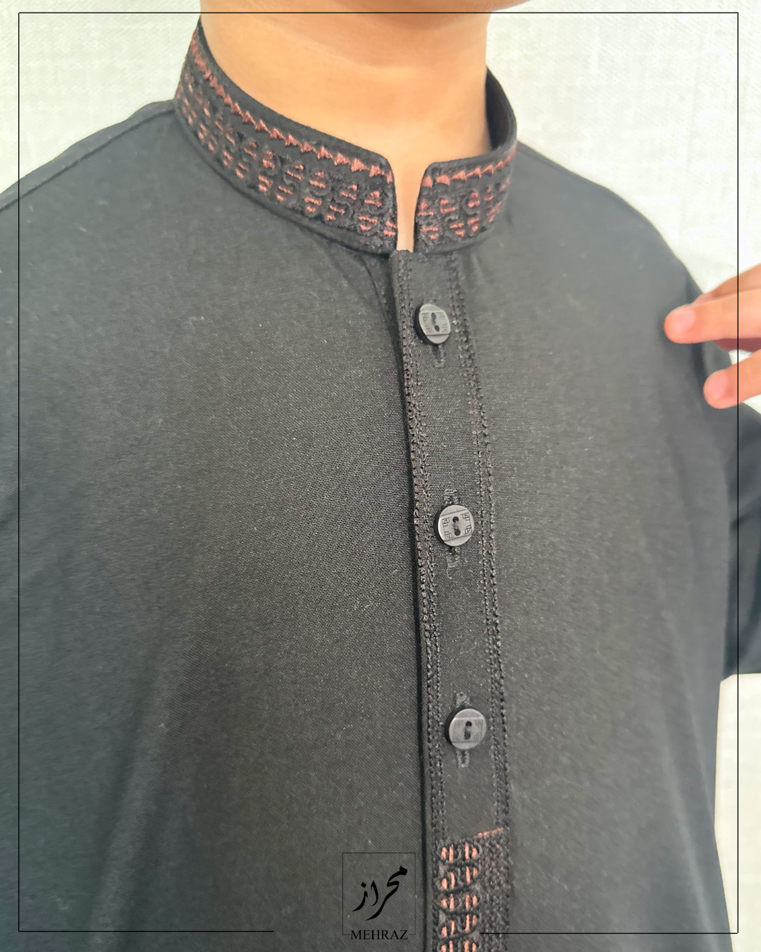 BOYS BLENDED BLACK SHALWAR KAMEEZ