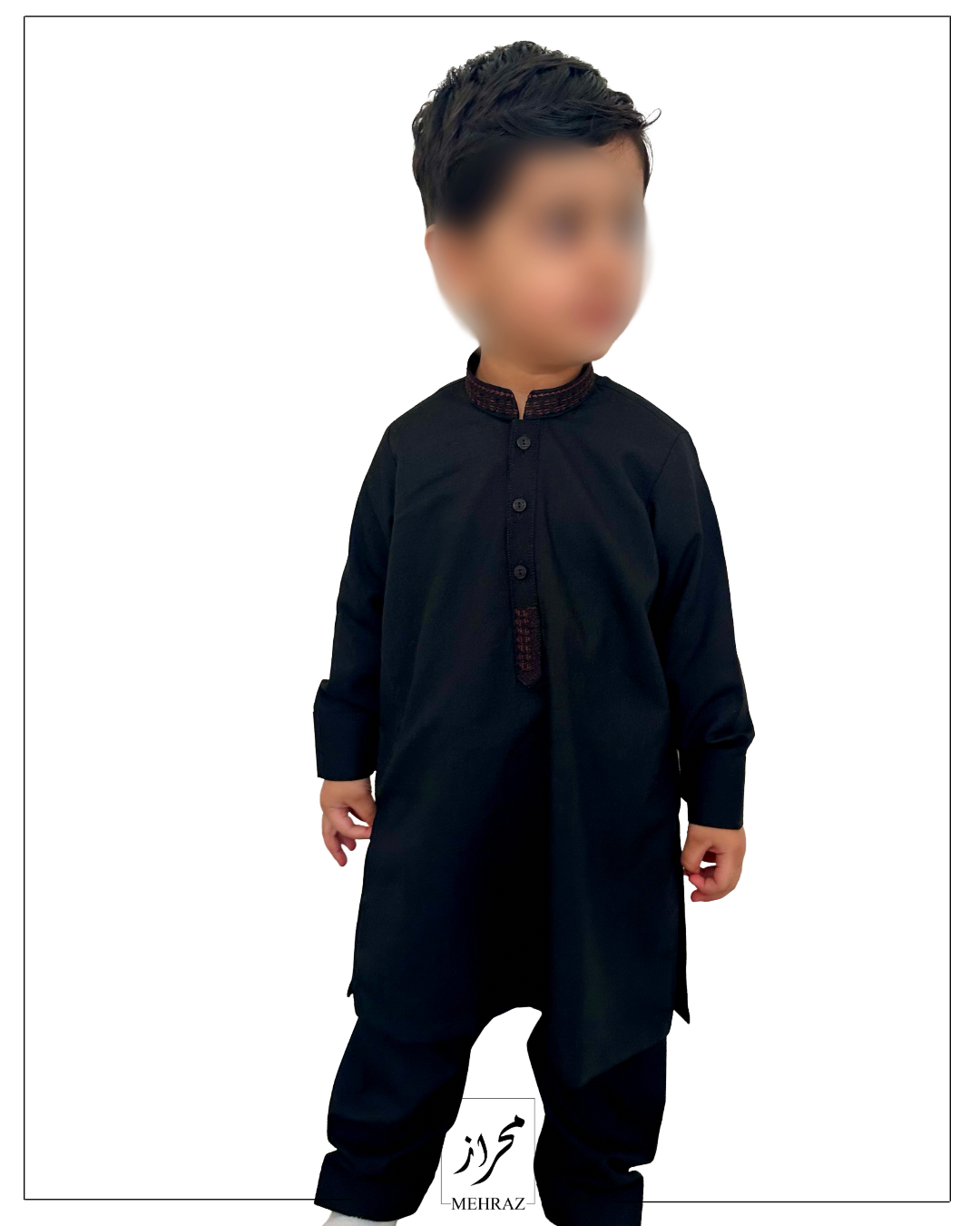 BOYS BLENDED BLACK SHALWAR KAMEEZ