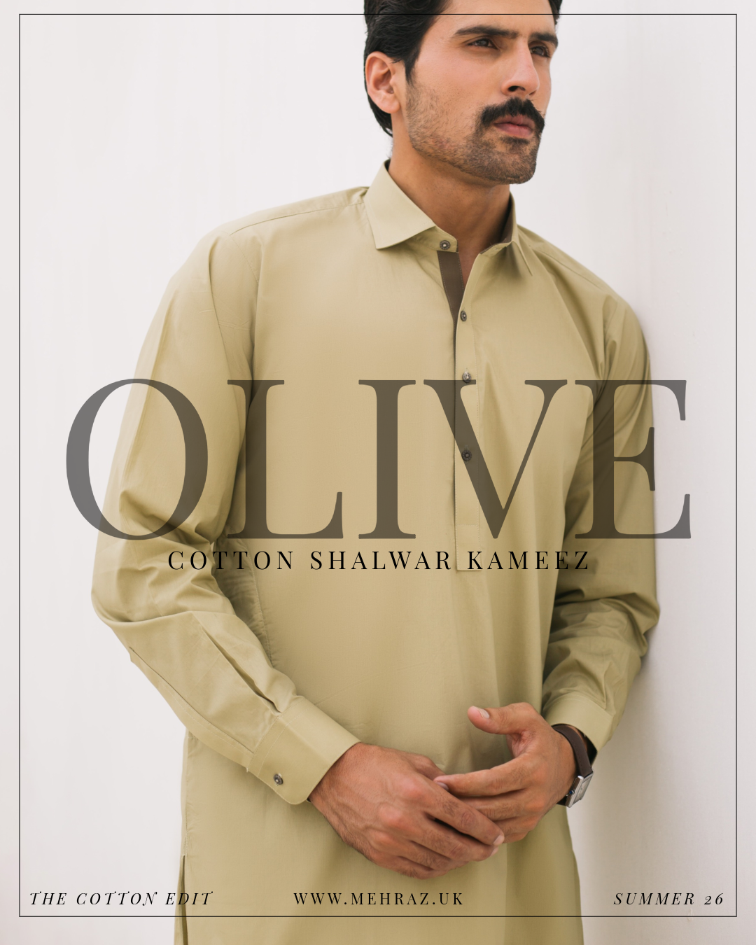 OLIVE COTTON SHALWAR KAMEEZ