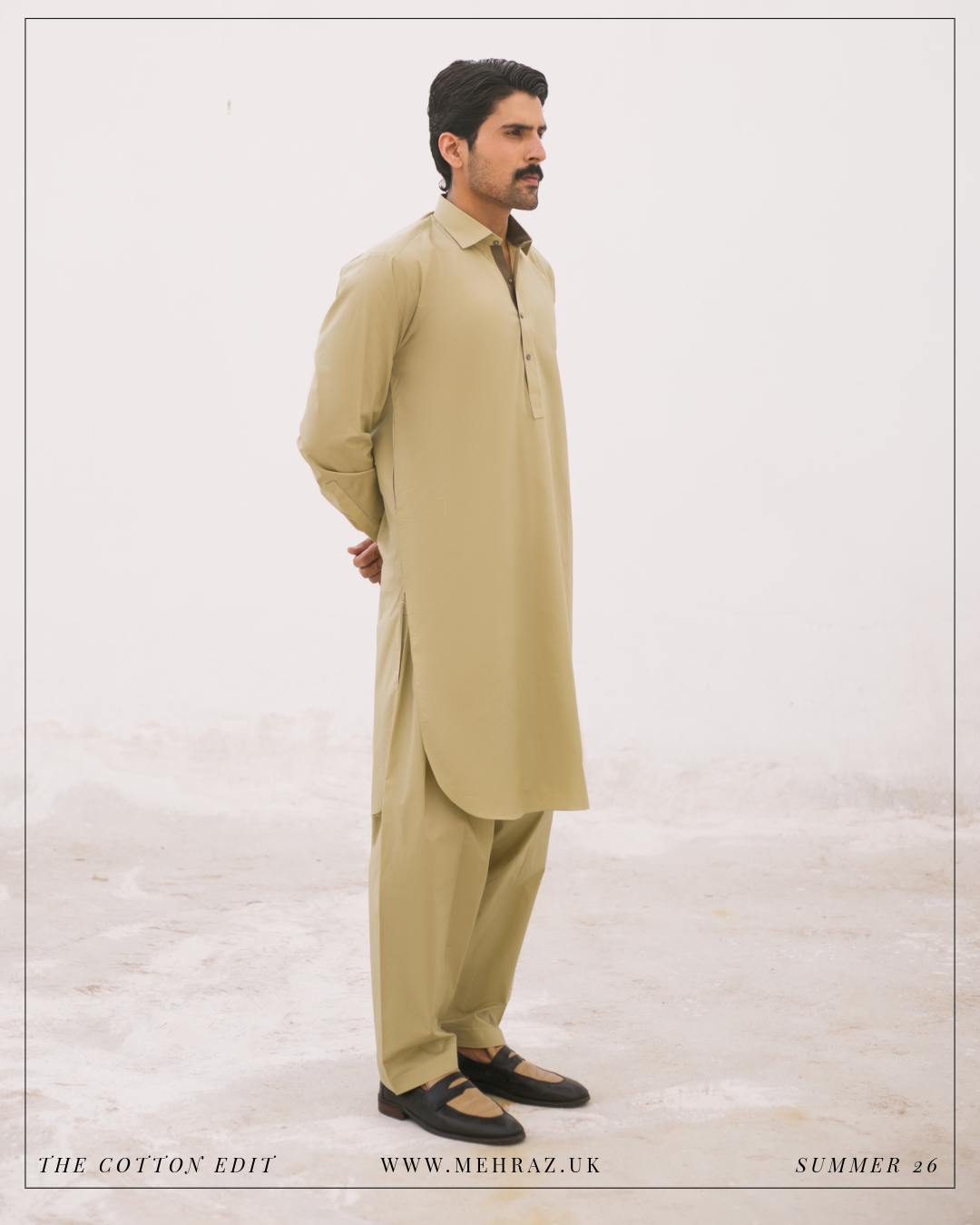 OLIVE COTTON SHALWAR KAMEEZ