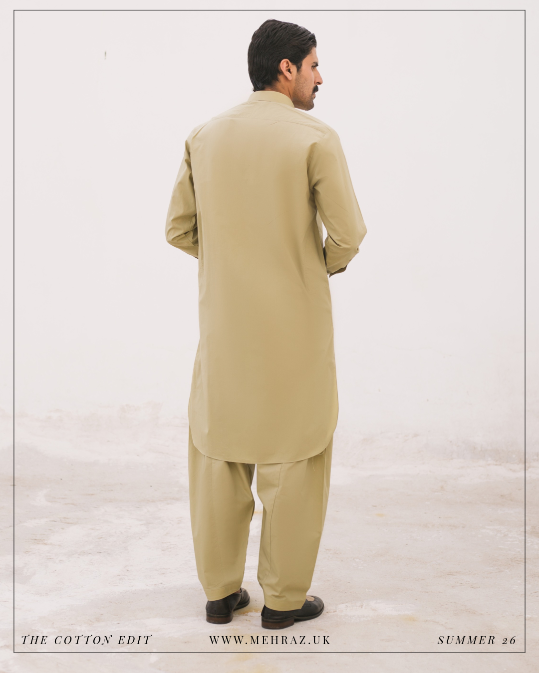 OLIVE COTTON SHALWAR KAMEEZ