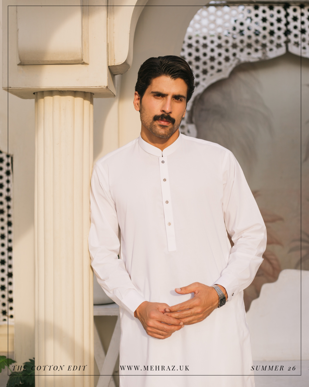 WHITE COTTON SHALWAR KAMEEZ