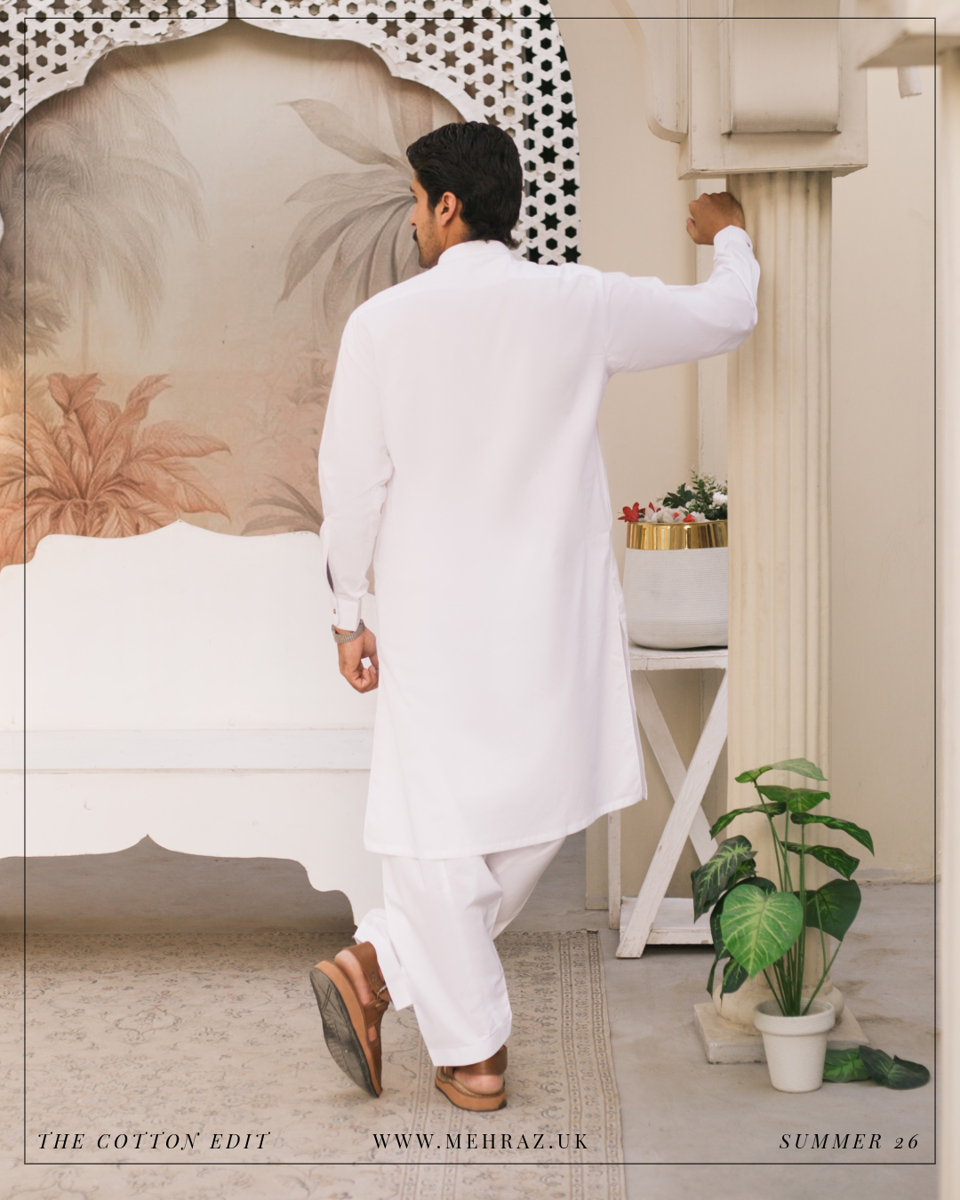 WHITE COTTON SHALWAR KAMEEZ