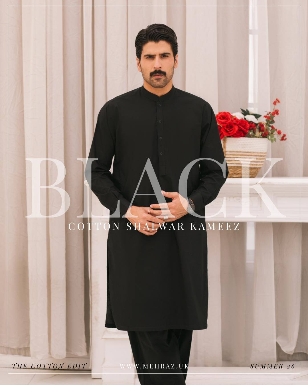 BLACK COTTON SHALWAR KAMEEZ